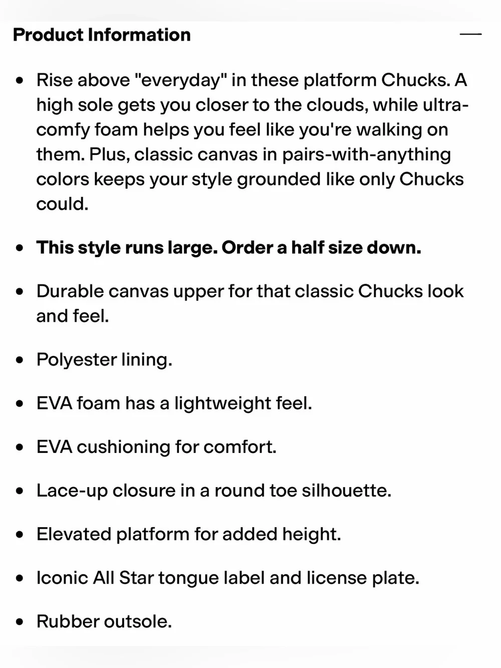 Converse Low Top Platform Chuck All Stars Sneakers